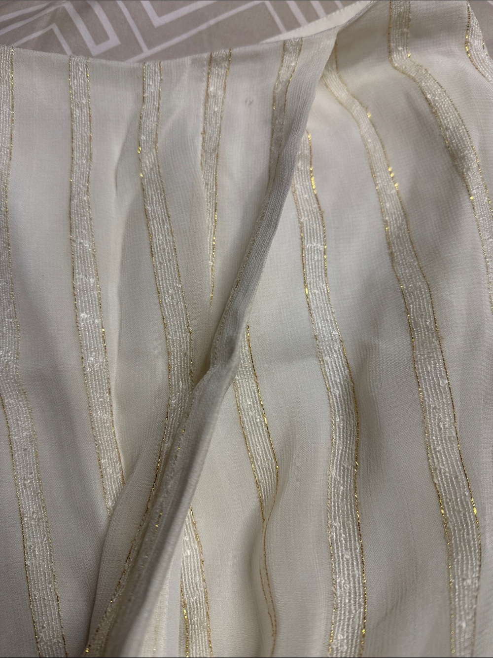 L'Academie Cream Sheer midi skirt - Picture 10 of 11